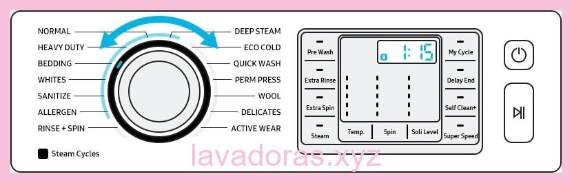 inicio diferido en tu lavadora