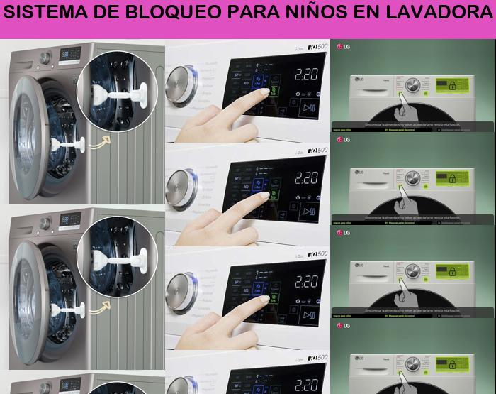 Sistema de bloqueo para niños en lavadora