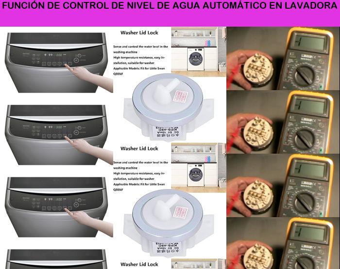 Agua ajustada automáticamente en lavadora